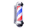 Costway 30'' Barber Shop Pole Red White Blue Rotating Light Stripes Sign Hair Salon - As pic