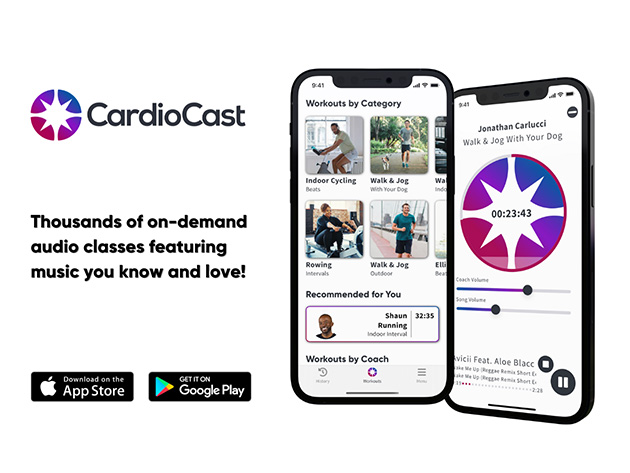 CardioCast® Audio Workout: 2-Yr Subscription