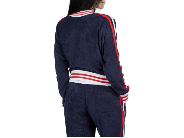 Champion Women's Terry Cloth Warm Up Jacket Imperial Indigo Size Small
