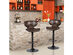 Costway Set of 4 Adjustable Bar Stools Swivel Bar Chairs w/Backrest - Retro Brown