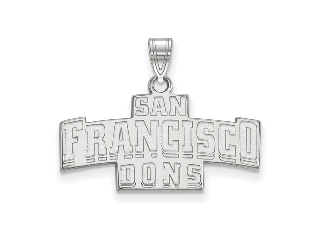 NCAA 10k White Gold U. of San Francisco Small Pendant