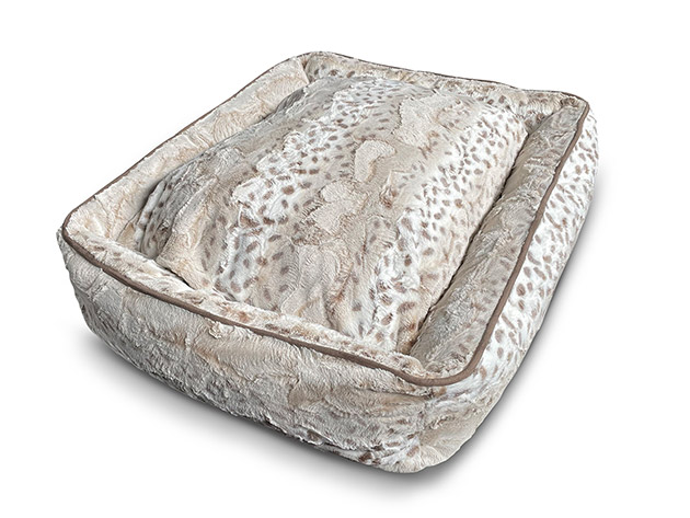 BuddyRest Lynx Lounger Vegan Fur Dog Bed (XL)