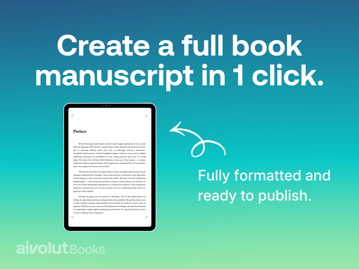 Aivolut AI Book Creator: Lifetime Subscription (Starter Plan)