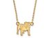 NCAA 10k Yellow Gold U of Georgia Standing Bulldog Pendant Necklace