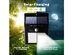 Costway 4PCS 30 LEDs Solar Motion Sensor Light Outdoor Wireless Solar Powered Wall Light - Black