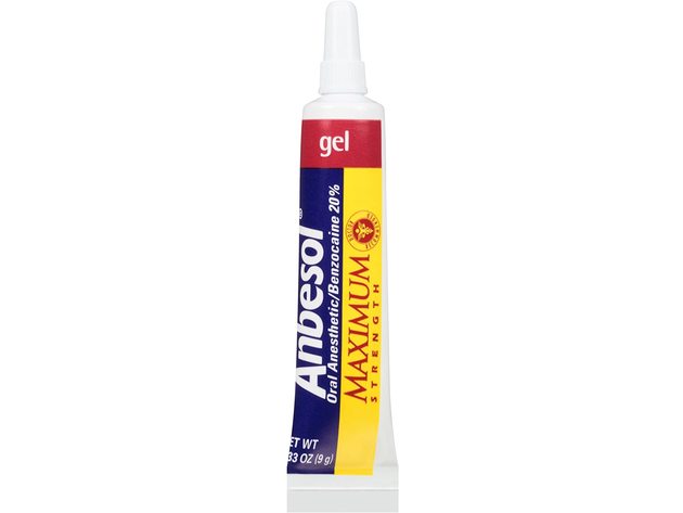 Anbesol Maximum Strength Instant Oral Toothache/Gum Pain Relief Anesthetic Gel, 0.33 Oz.