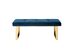 Oliver Velvet Bench Gold Navy