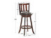 Costway Set of 2 29.5'' Swivel Bar stool Leather Padded Dining Kitchen Pub Bistro Chair - Nut-Brown