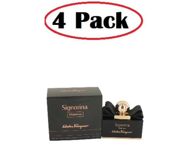 4 Pack of Signorina Misteriosa by Salvatore Ferragamo Eau De Parfum Spray 1.7 oz