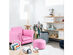 Costway Pink Kids Sofa Armrest Chair Couch Children Toddler Birthday Gift w/ Ottoman - Pink