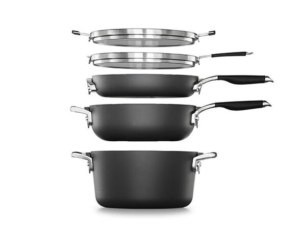 Calphalon Select Space Saving 3-Piece Hard-Anodized Aluminum