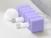 Cable Blocks Magnetic & Weighted Cord Organizers (Purple/6-Pack)