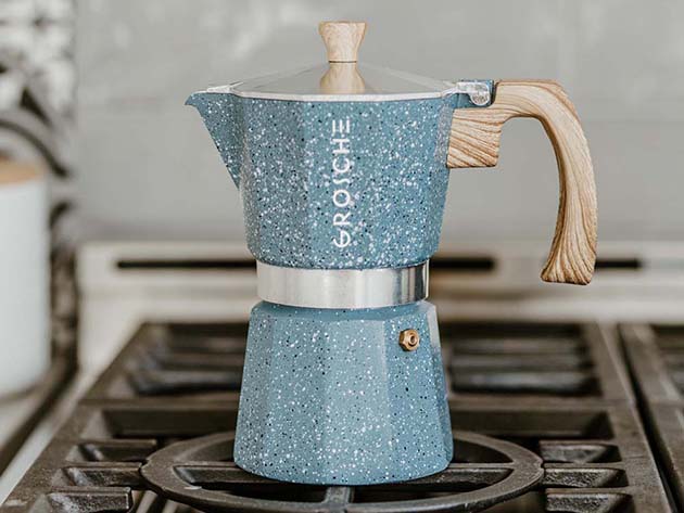 GROSCHE Milano Stovetop Espresso Maker Moka Pot 6 Cup - 9.3
