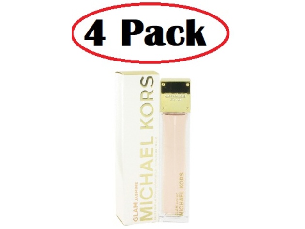 4 Pack of Michael Kors Glam Jasmine by Michael Kors Eau De Parfum Spray 3.4 oz StackSocial