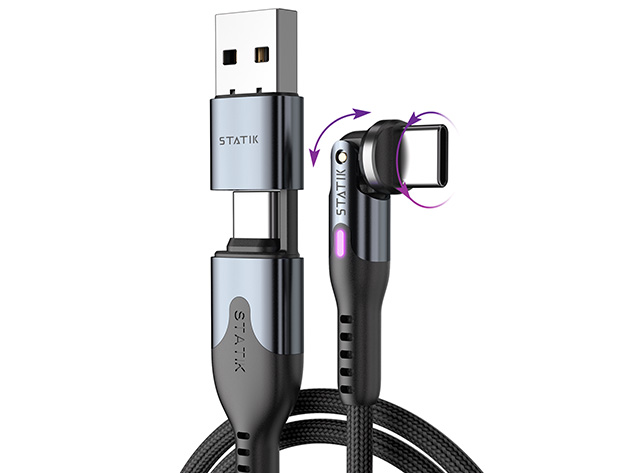 Statik® PowerPivot™ Pro 100W USB-C to USB-C 6ft Charge Cable