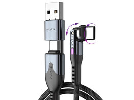 Statik® PowerPivot™ Pro 60W USB-C to USB-C 6ft Charge Cable