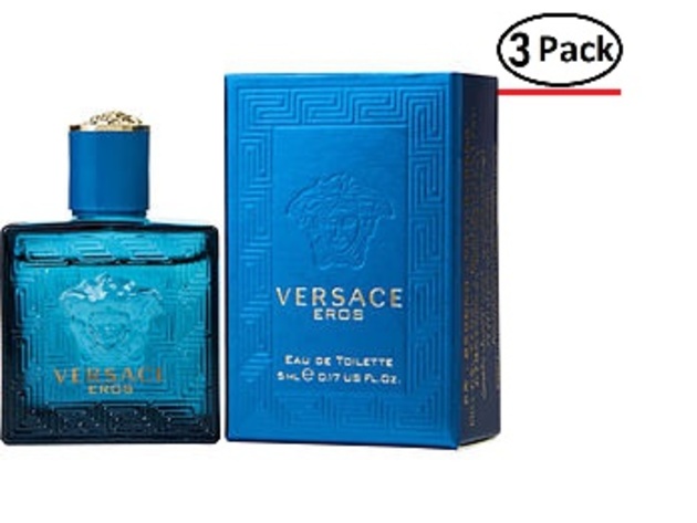 VERSACE EROS by Gianni Versace EDT .17 OZ MINI for MEN ---(Package Of 3)