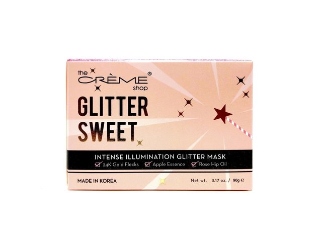 The Creme Shop Glitter Sweet, Intense Illumination Skin Care Facial Glitter Mask, Helps Reveal a More Radiant and Softer Complexion, 3.17 oz.