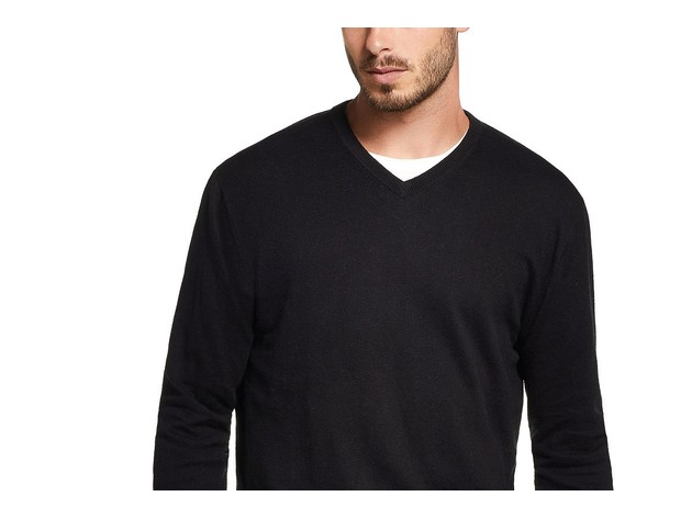Alfani Men's Regular Fit Cotton Blend Light Sweater Black Size XLarge