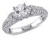 1 2/3 Carat (ctw) Created White Sapphire Engagement Ring In Sterling Silver - 9