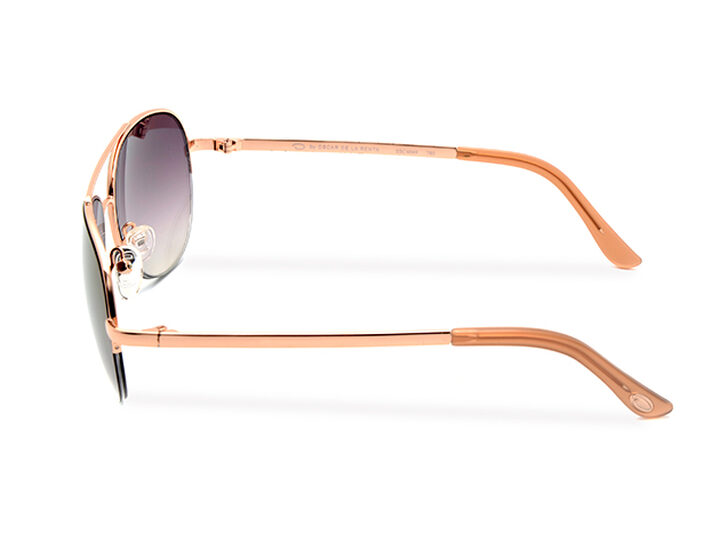 Oscar De La Renta Acetate Rose Gold Brown Aviator-Style  display picture 1