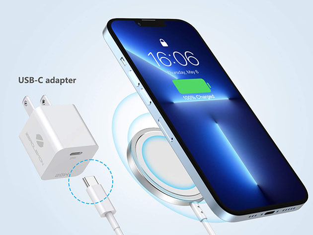 10Ft Magnetic Wireless USB-C Charging Cable