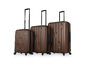 Mia Toro Nuovo 3-Piece Expandable Hardside Spinner Luggage Set Brown