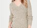 Karen Scott Women's Ribbed V-Neck Sweater Beige Size Extra Large