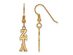 14K Plated Silver Small Zeta Tau Alpha Dangle Earrings