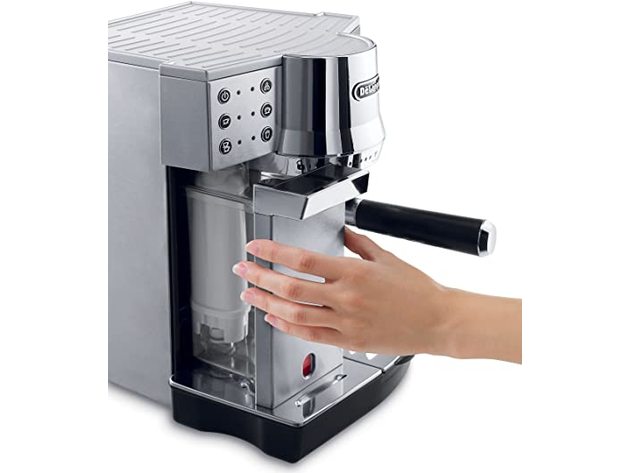 DeLonghi EC860 Automatic Cappuccino Espresso Maker, 1 Liter - Stainless Steel (Used, Damaged Retail Box)
