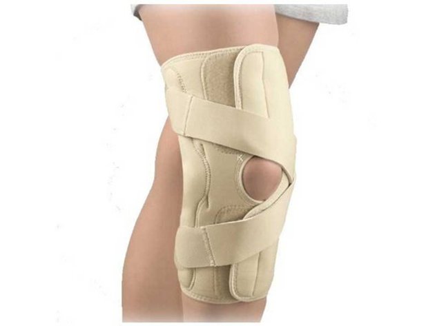 FLA Orthopedics 37-150SMBEG OA Arthritis Knee Brace for Medial Left/Lateral Right Knee, Small: 14 Inches - 15 Inches, Beige