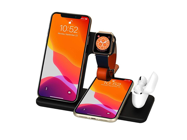 Wireless Charger Stand for iPhone, Apple Watch, & AirPods