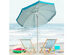 Costway 6.5FT Patio Beach Umbrella Sun Shade Tilt W/Carry Bag Blue