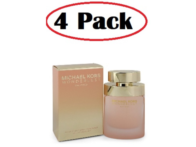 4 Pack of Michael Kors Wonderlust Eau Fresh by Michael Kors Eau De Toilette Spray 3.4 oz