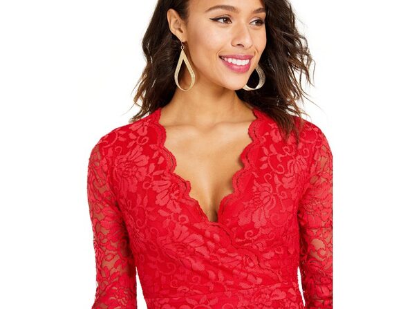 Thalia Sodi Women's Lace Sheath Dress Red Size Small | StackSocial