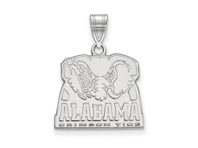 14k White Gold U. of Alabama Medium Logo Pendant