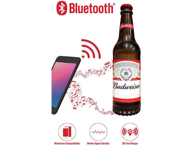 Budweiser BWBBS001 Wireless Bluetooth Bottle Speaker - Red