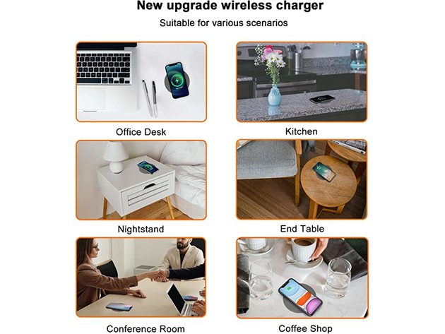 10W Hidden Under Desk Wireless Charger 