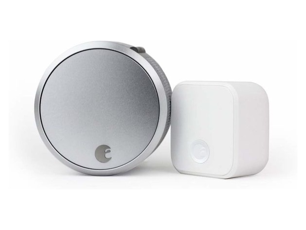 August Home ASL-03 AC-R1 Smart Lock Pro+ Connect Wi-Fi Bridge Bundle,100- Silver (Refurbished, Open Retail Box)