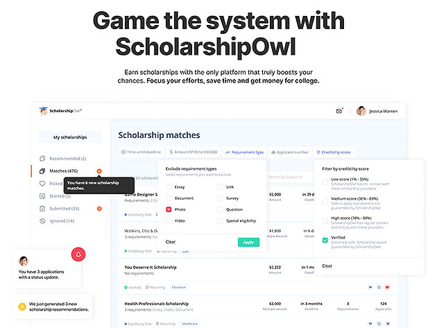 ScholarshipOwl: 1-Yr Subscription