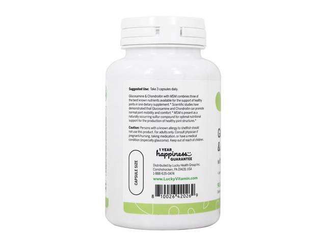 LuckyVitamin - Glucosamine & Chondroitin with MSM - 90 Capsules