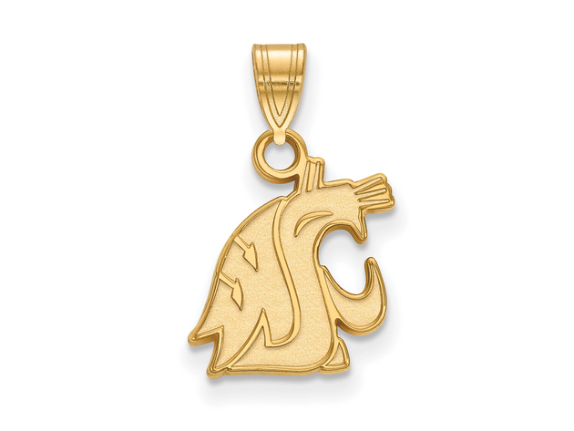 NCAA 14k Yellow Gold Washington State Small Pendant | TMZ