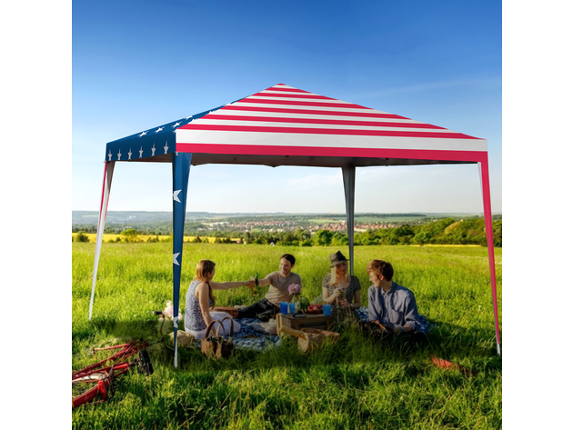 Costway 10'x10' Folding Pop Up Tent Gazebo Canopy Mesh Sidewall