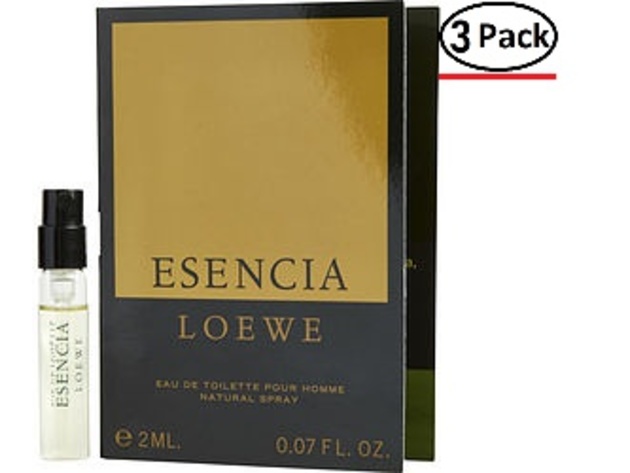 ESENCIA DE LOEWE by Loewe EDT SPRAY VIAL ON CARD for MEN ---(Package Of 3)