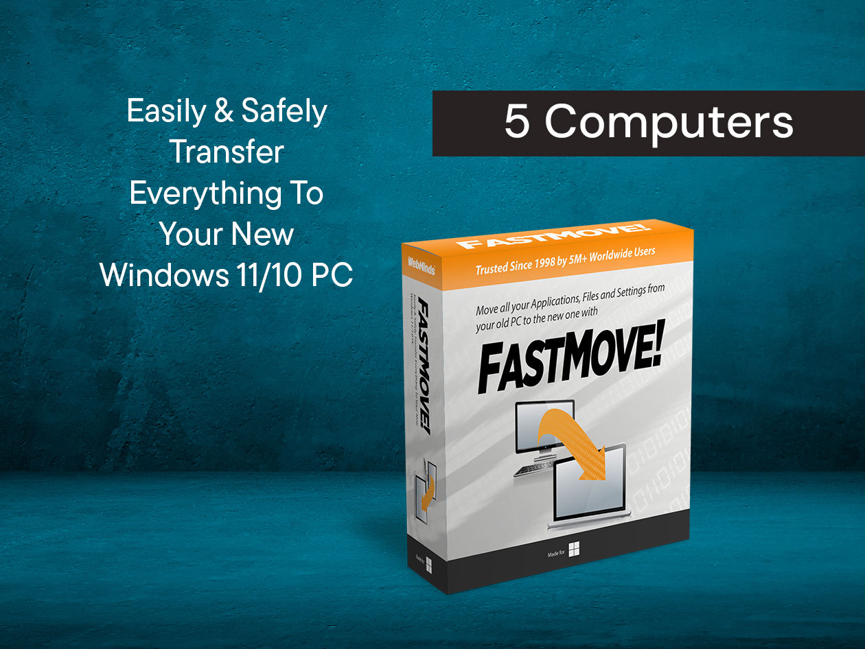 FastMove Lifetime Subscription: 5 Computers