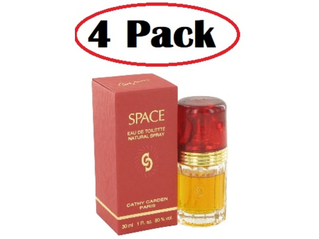 4 Pack of SPACE by Cathy Cardin Eau De Toilette Spray 1 oz