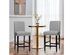 Costway Set of 2 25'' Kitchen Breakfast Chairs Nailhead Bar Stools - Gray