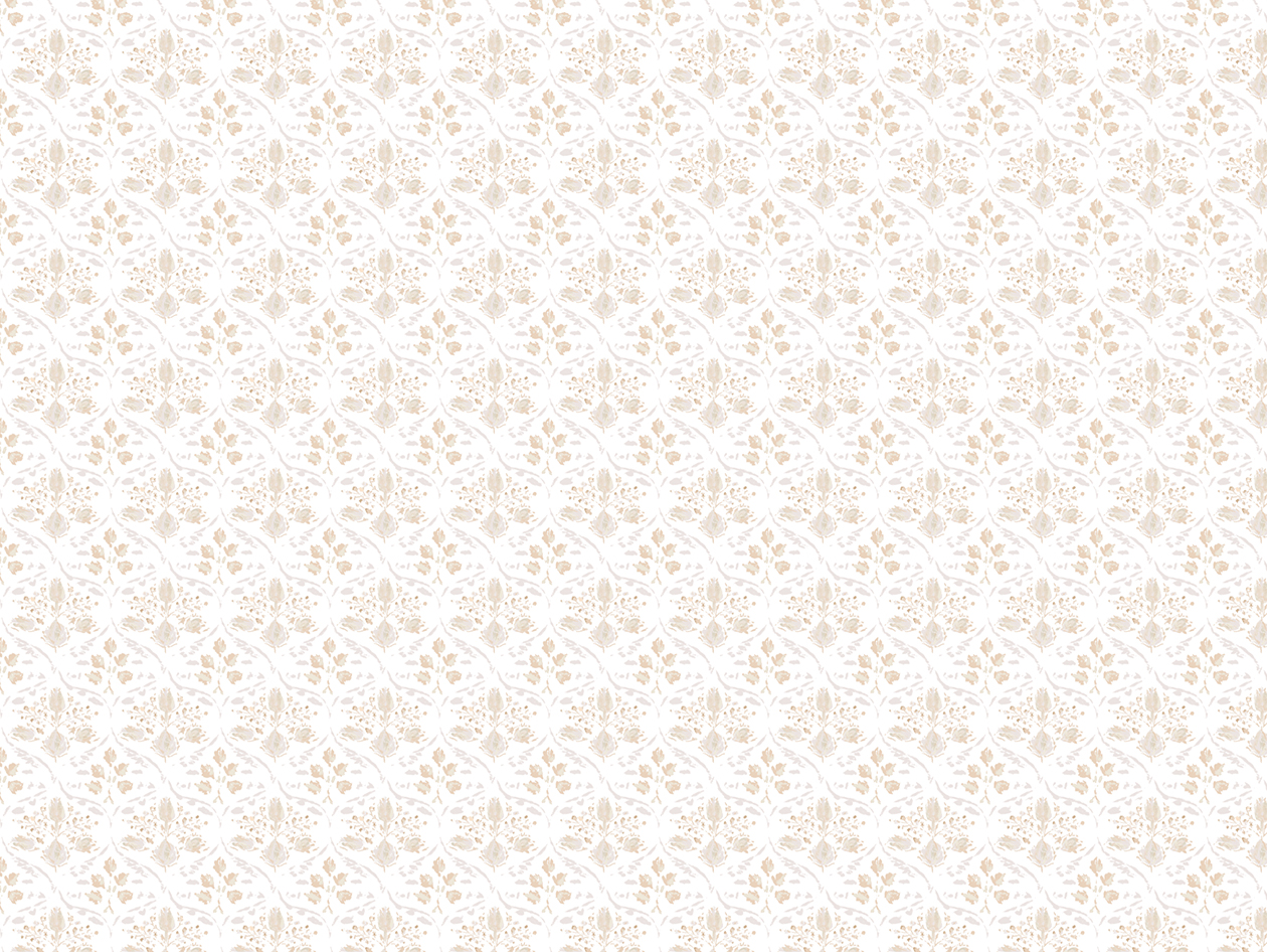4-Piece Floral Print Microfiber Sheet Set (Taupe/Full)
