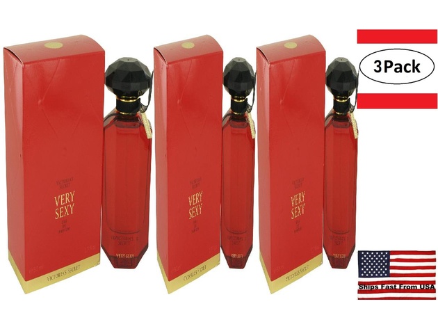 3 Pack Very Sexy by Victoria's Secret Eau De Parfum Spray 1.7 oz for Women