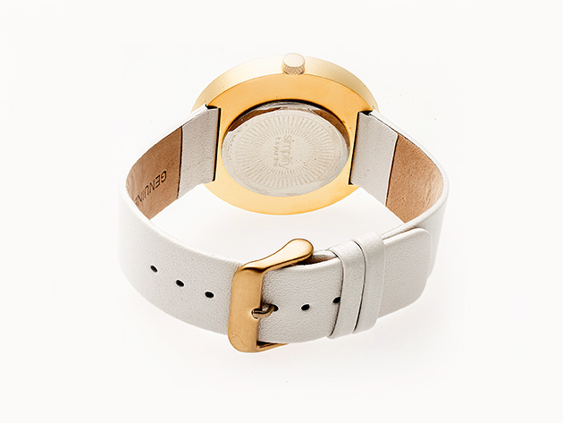 Simplify 4100 Unisex Watch (White/Gold)